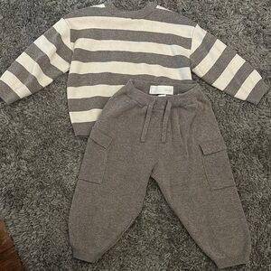 Zara Gray Sweatpants Relaxed Fit Joggers